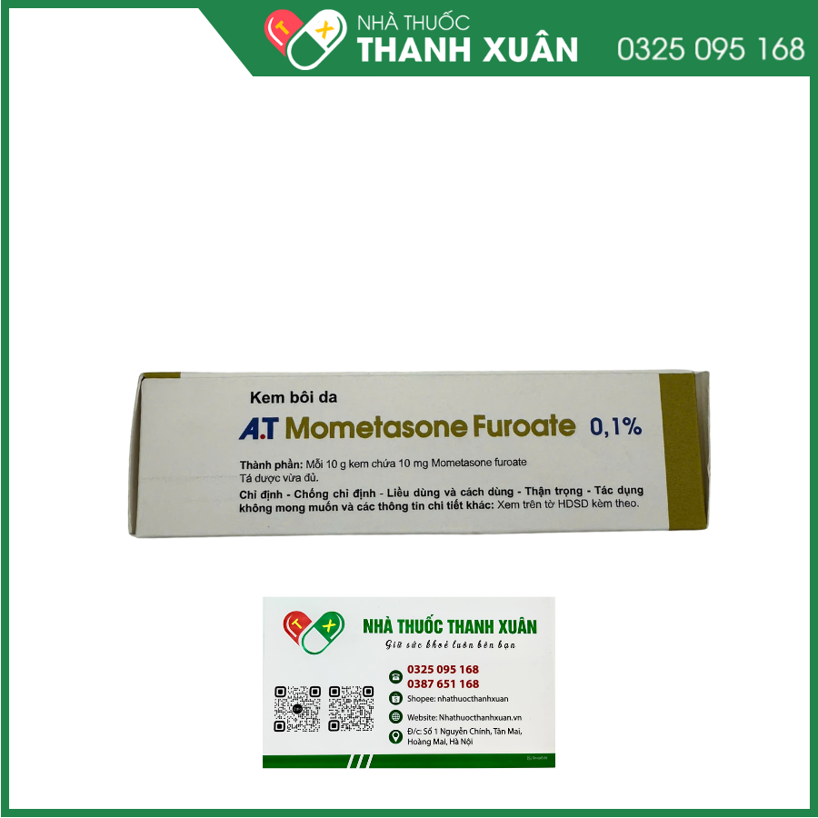 A.T Mometasone Furoate 0.1% điều trị viêm và biểu hiện vảy nến